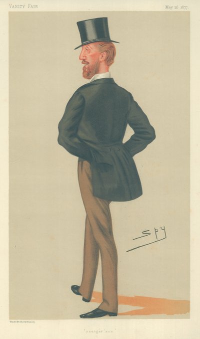 Lord Henry F Thynne, fils cadet, 26 mai 1877, caricature de Vanity Fair - Leslie Matthew Ward