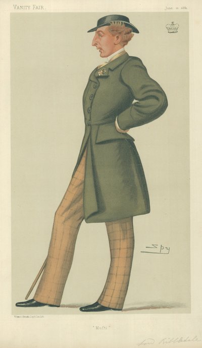 Lord Ribblesdale, Mufti, 11 juin 1881, caricature de Vanity Fair - Leslie Matthew Ward