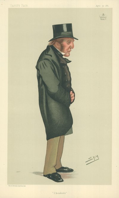 Lord Tollemache, Cheshire, 30 avril 1881, caricature de Vanity Fair - Leslie Matthew Ward