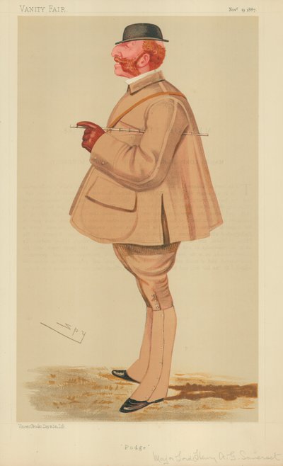 Major Lord Henry Arthur George Somerset, Podge, 19 novembre 1887, caricature de Vanity Fair - Leslie Matthew Ward