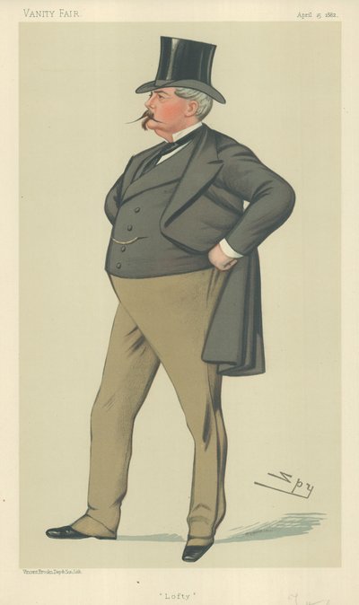M. Arthur Loftus Tottenham, Lofty, 15 avril 1882, caricature de Vanity Fair - Leslie Matthew Ward