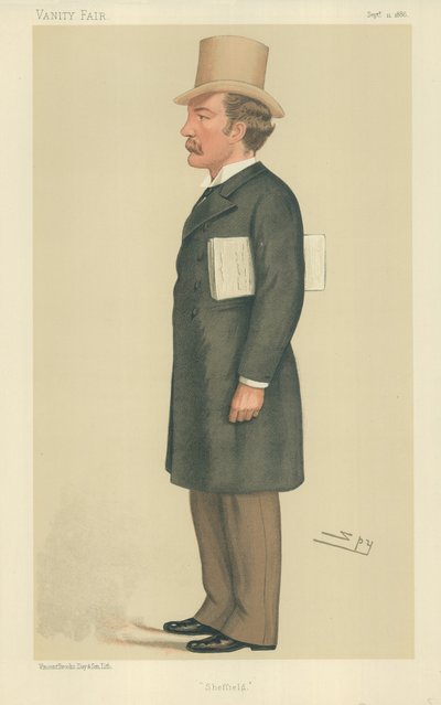 M. Charles Beilby Stuart-Wortley, Sheffield, 11 septembre 1886, caricature de Vanity Fair - Leslie Matthew Ward