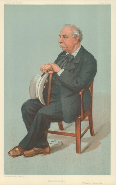 M. Charles Santley, Étudiant et chanteur, 27 février 1902, caricature de Vanity Fair - Leslie Matthew Ward