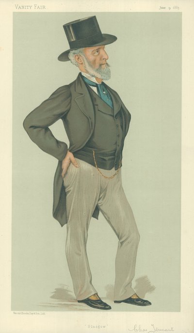 M. Charles Tennant, Glasgow, 9 juin 1883, caricature de Vanity Fair - Leslie Matthew Ward