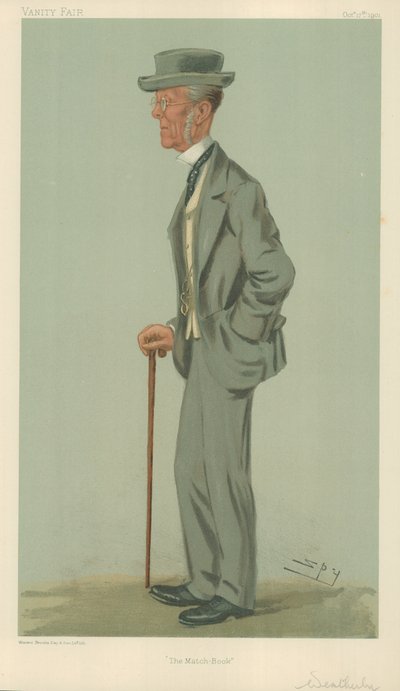 M. Edward Weatherby, Le livre des matchs, 17 octobre 1901, caricature de Vanity Fair - Leslie Matthew Ward