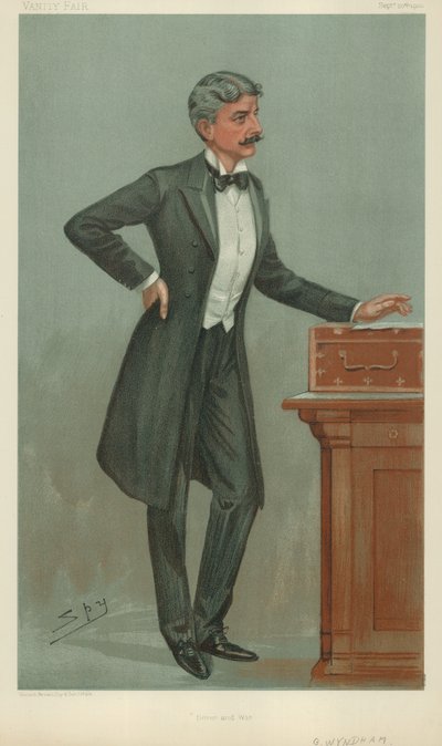 M. George Wyndham, Douvres et guerre, 20 septembre 1900, caricature de Vanity Fair - Leslie Matthew Ward