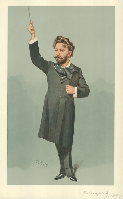 M. Henry J Wood, 17 avril 1907, caricature de Vanity Fair - Leslie Matthew Ward