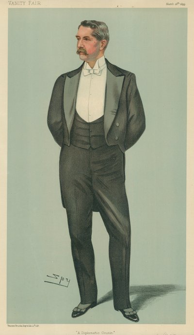 M. Henry White, un cousin diplomate, 2 mars 1899, caricature de Vanity Fair - Leslie Matthew Ward