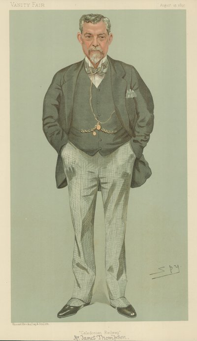 M. James Thompson, Caledonian Railway, 15 août 1895, caricature de Vanity Fair - Leslie Matthew Ward