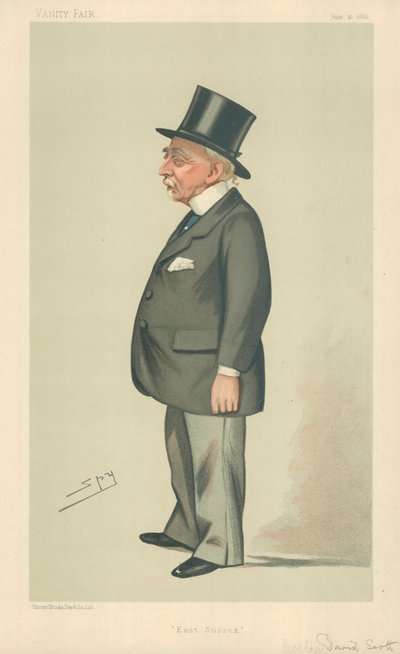 M. Montagu David Scott, East Sussex, 10 juin 1882, caricature de Vanity Fair - Leslie Matthew Ward