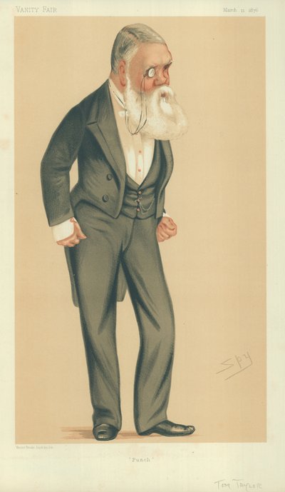 M. Tom Taylor, Punch, 11 mars 1876, caricature de Vanity Fair - Leslie Matthew Ward