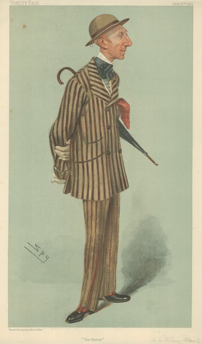 M. William Crawfurd Stirling-Stuart, Le Chapelier, 23 juin 1904, caricature de Vanity Fair - Leslie Matthew Ward