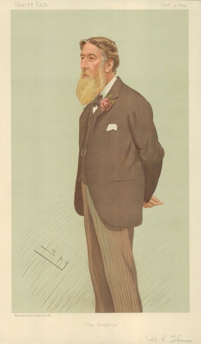 M. William Luson Thomas, The Graphics, 13 décembre 1894, caricature de Vanity Fair - Leslie Matthew Ward