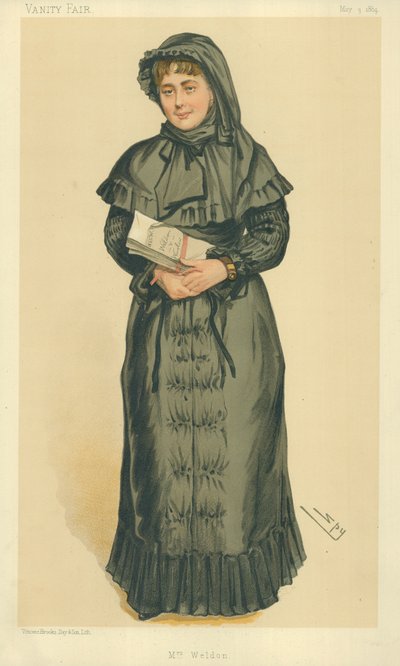 Mme Georgina Weldon, Mme Weldon, 3 mai 1884, caricature de Vanity Fair - Leslie Matthew Ward