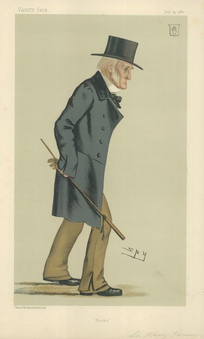 Sir Harry Verney, Bucks, 15 juillet 1882, caricature de Vanity Fair - Leslie Matthew Ward