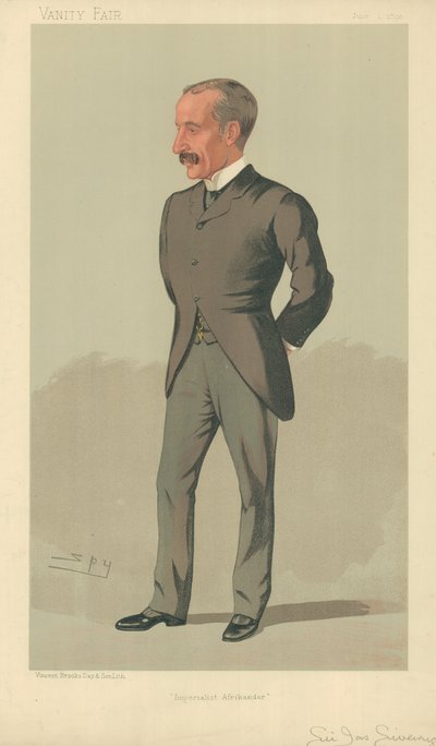Sir James Sivewright, Afrikander impérialiste, 1er juin 1893, caricature de Vanity Fair - Leslie Matthew Ward