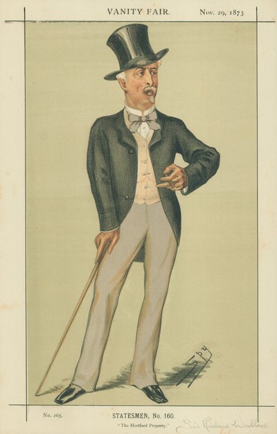 Sir Richard Wallace, La propriété Hertford, 29 novembre 1873, caricature de Vanity Fair - Leslie Matthew Ward