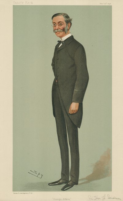 Sir Thomas Henry Sanderson, Affaires étrangères, 10 novembre 1898, caricature de Vanity Fair - Leslie Matthew Ward