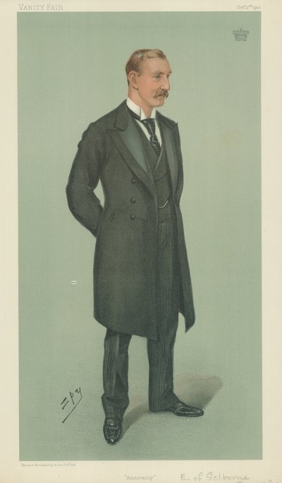 Le comte de Selborne, Amirauté, 3 octobre 1901, caricature de Vanity Fair - Leslie Matthew Ward