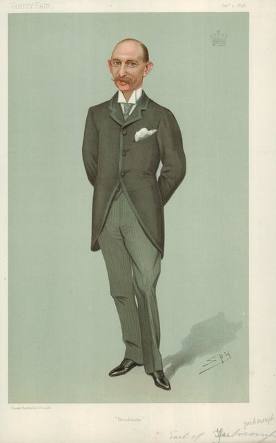 Le comte de Yarborough, Brocklesby, 2 janvier 1896, caricature de Vanity Fair - Leslie Matthew Ward