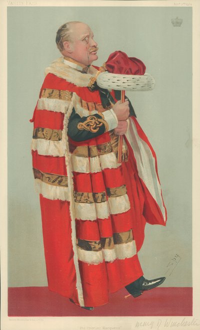 Le marquis de Winchester, le premier marquis, 3 novembre 1904, caricature de Vanity Fair - Leslie Matthew Ward