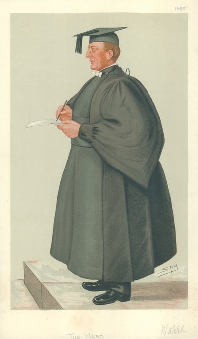 Le révérend Edmond Warre, Le Chef, 20 juin 1885, caricature de Vanity Fair - Leslie Matthew Ward