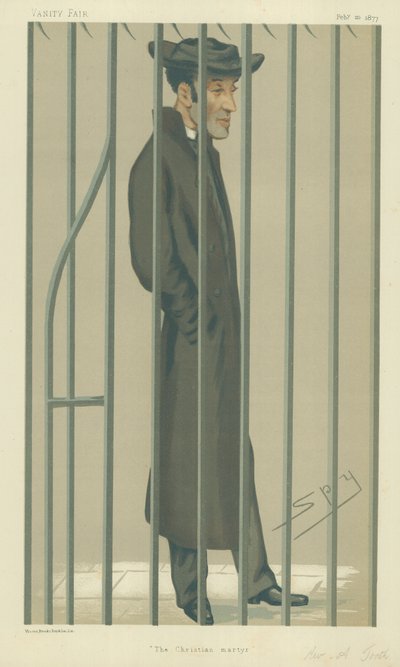 Le révérend Arthur Tooth, le martyr chrétien, 10 février 1877, caricature de Vanity Fair - Leslie Matthew Ward