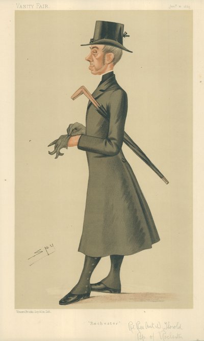 Le très révérend Anthony Wilson Thorold, évêque de Rochester, Rochester, 10 janvier 1885, caricature de Vanity Fair - Leslie Matthew Ward