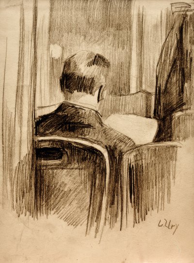 Lecteur au Café - Lesser Ury