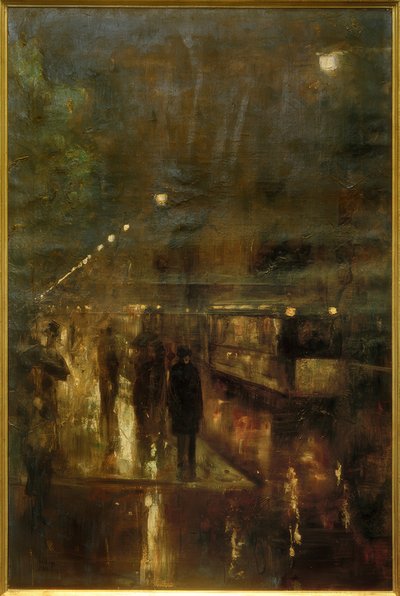 Berlin nocturne (Nollendorfplatz) - Lesser Ury