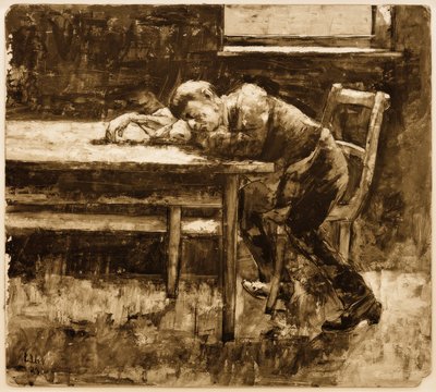Travailleur endormi - Lesser Ury