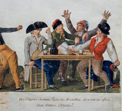Révolution française : Les citoyens chantant l