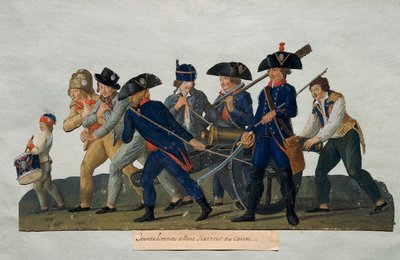 Révolution française : Jeunes hommes allant s