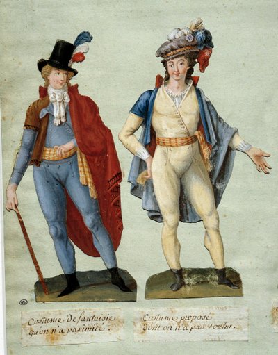 Révolution française : costumes de révolutionnaires fantaisistes non imités - Lesueur Brothers