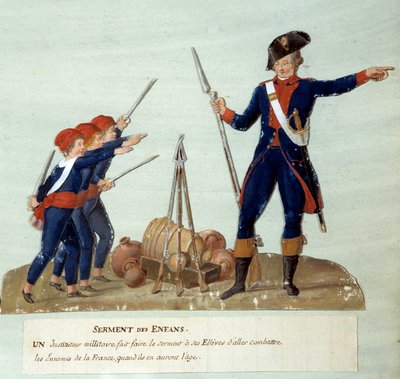 Révolution française de 1789 : Le Serment des Enfants. Gouache des frères Lesueur (18e siècle). Paris, Musée Carnavalet - Lesueur Brothers