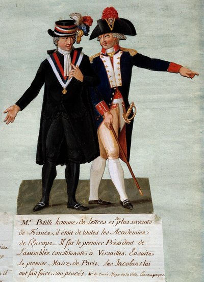Révolution française : représentation de Jean Sylvain Bailly (1736-1793), président de l