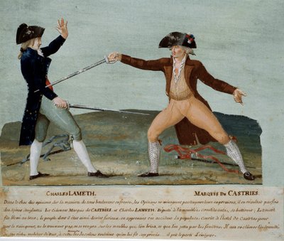 Révolution française : duel entre Charles Lameth et le Marquis de Castries - Lesueur Brothers