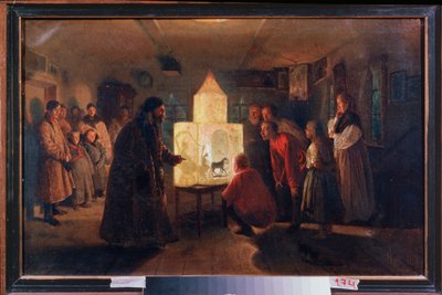 Une lanterne magique dans une maison de paysan - Lev Grigoryevich Solovyev