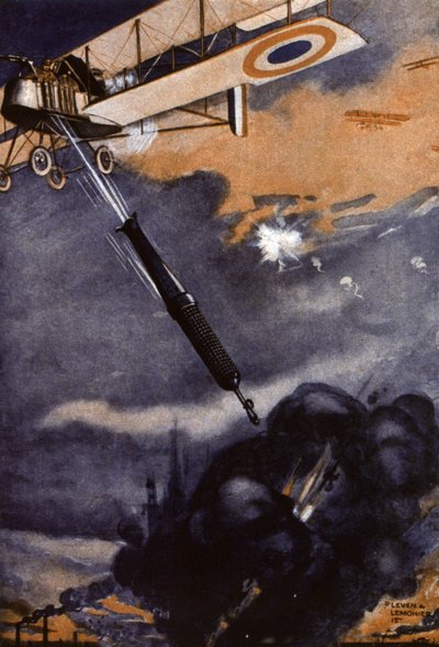 Première Guerre mondiale : bombe lancée par un avion - Leven & Lemonier