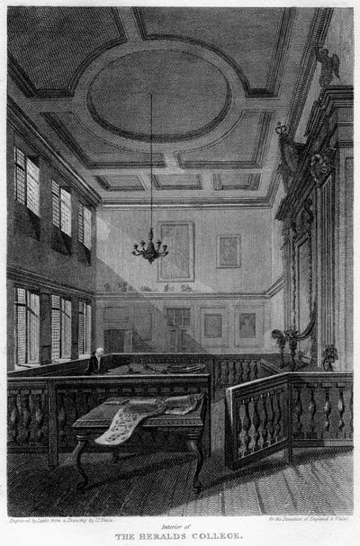 Intérieur du Collège des Hérauts, Londres, 1815 - Lewis