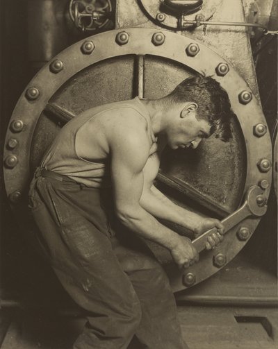 Mécanicien et pompe à vapeur - Lewis W. Hine