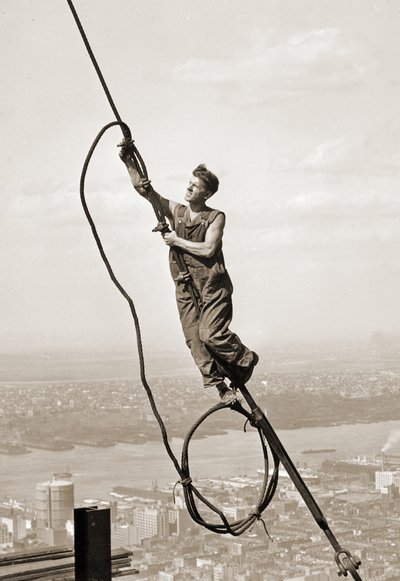 Ouvrier du bâtiment, Empire State Building, New York, vers 1930 - Lewis Wickes Hine