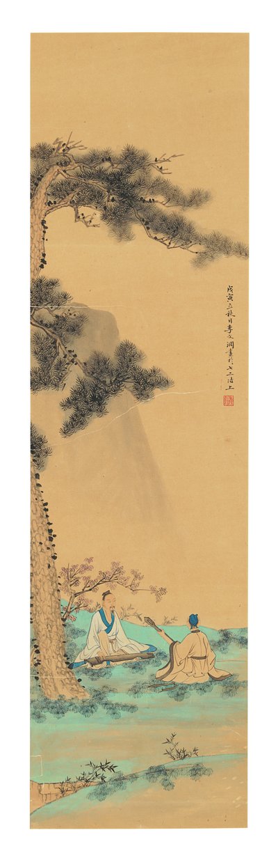 Deux musiciens, 1758 - Li Wenyuan