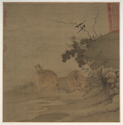 Pies et lapins sauvages, 1200s - Li Yong