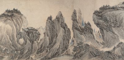 Paysage après Dong Yuan, Juran, Ma Yuan et Xia Gui, daté yiwei, 1655 - Li Zai