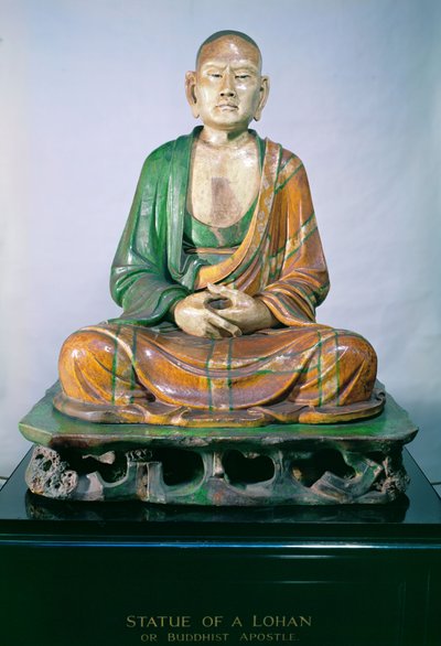 Luohan en grès, dynastie Liao (grès émaillé) - Liao Dynasty Chinese School