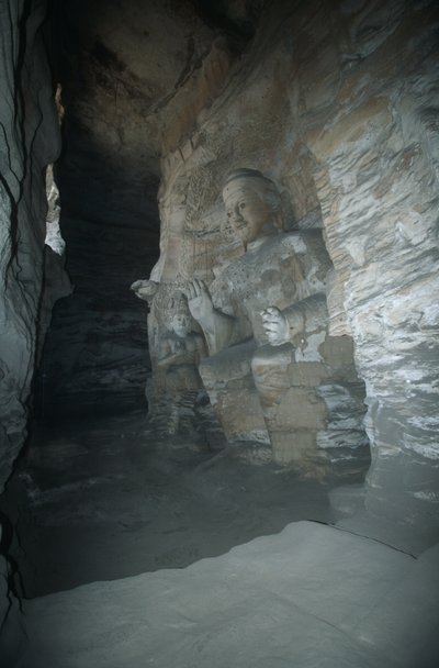 Chine, province du Shanxi, statue de Bouddha en grès dans les grottes de Yungang - Unbekannt Unbekannt