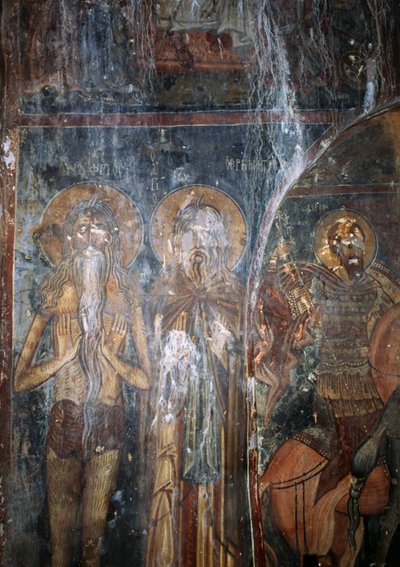 Christ et saints, fresque dans l