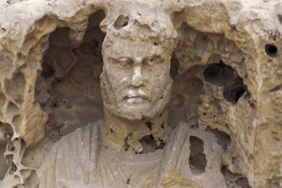 Égypte, Alexandrie, Catacombes de Kom-esh-Shuqafa, intérieur de l