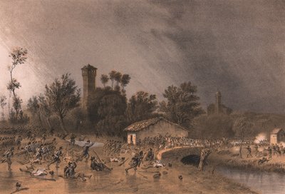 Première division de la brigade Regina attaquant le pont de Montreoli, Palestro, Lombardie - Unbekannt Unbekannt